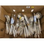 A qty of silver plated flatware