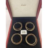 A boxed set of Cartier napkin rings