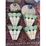 Six Tiffany style lamp shades