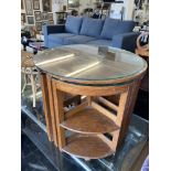 An Artdeco Walnut quintet nest of tables