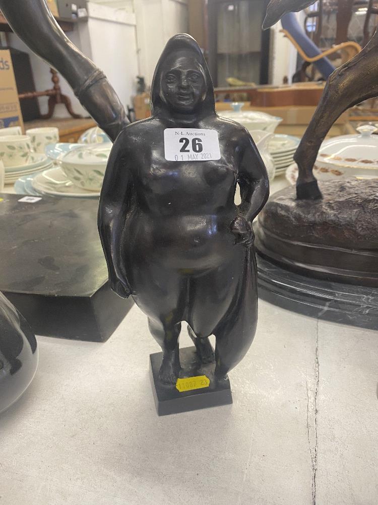 A bronze Botero style lady - Image 3 of 3