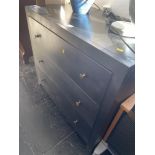 A Steel chest of three drawers