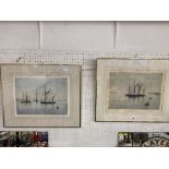 Two limited edition lithographs, seascapes,