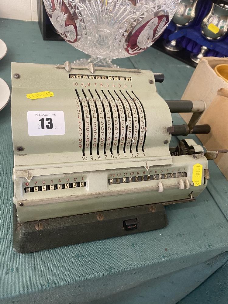 An old adding machine