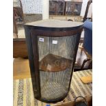 A Mahogany bow front corner display cabinet