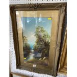 A gilt framed oil on board,