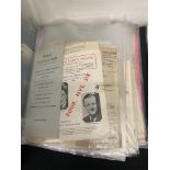 A large collection of 1940's -1960's theatre programs,