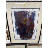 A large framed abstract
