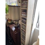 A CD rack and CD's