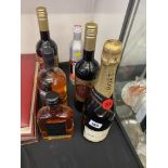 A qty of assorted alcohol