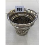 A hallmarked Silver beaker