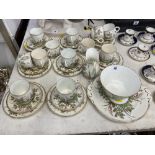 A Staffordshire coffee set, china a.