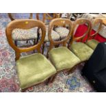 A set of four 19th century Balloon back chairs