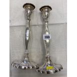 A pair of hallmarked Silver candlesticks