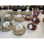 A set of Staffordshire part tea set etc.