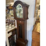 A Mahogany Moondial musical longcase clock