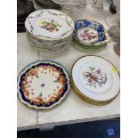 A large selection of assorted porcelain plates,