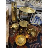 A qty of brass ware