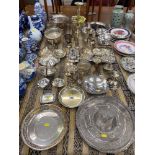 A qty of assorted silver plate