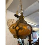 A vintage hanging lamp