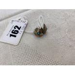 A pair of 9ct Gold Turquoise set earrings