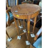 A Satinwood plant stand,