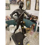 A Bronze soldier with sword,