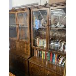 TWO MAHOGANY DISPLAY CABINETS