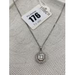 An 18ct White Gold hallmarked Diamond set pendant,