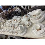 A large qty of English bone chinaware,