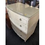 A Louis style chest of four drawers