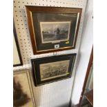 Two framed prints of London Hyde Park and Syon House