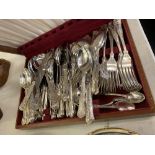 A qty of Silver plated cutlery