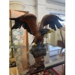 A decorative resin eagle