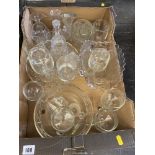 A box of glassware