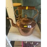 A large copper kettle