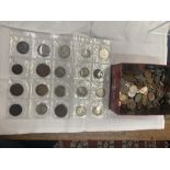 Qty of 18th-20th century world coins plus other