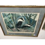 Print of a Badger,