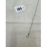 A hallmarked white gold Diamond pendant on white gold chain