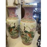 A pair of large Oriental vases