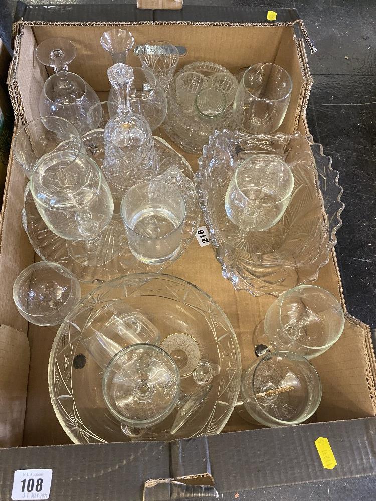 A box of glassware