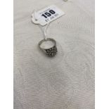 A 9ct White Gold small cluster ring,