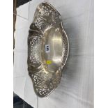 A hallmarked Silver pierced basket/dish,