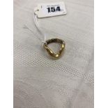 A 9ct Gold band ring,