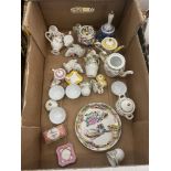 A qty of assorted miniature china