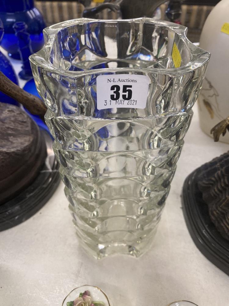 A decorative art glass vase