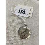 A Silver St Christopher,