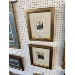 Two small framed print, prague,