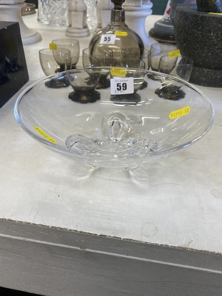 A signed glass dish