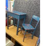 A school desk and chair